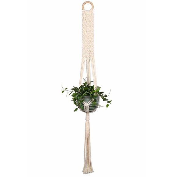 Macrame Boho Cotton Hanging Planter Pot Holder - Picture 1 of 5